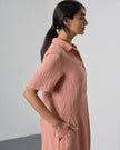 bibico-womens-rust-off-white-little-check-dress