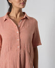 bibico-womens-rust-off-white-little-check-dress