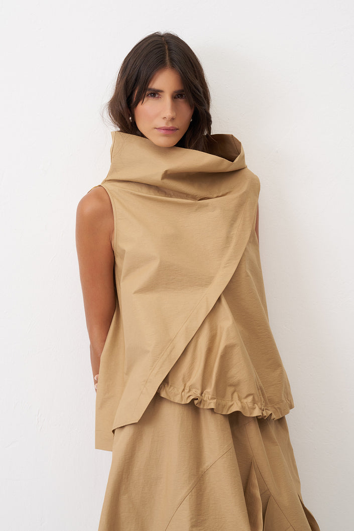 bize-womens-asymmetric-sleeveless-top-with-a-funnel-collar-bz314-craft