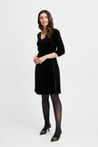 Fransa - Cassandra Black Velour Dress1