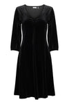 Fransa - Cassandra Black Velour Dress