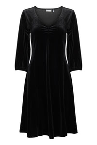 Fransa - Cassandra Black Velour Dress
