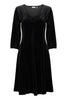 Fransa - Cassandra Black Velour Dress1