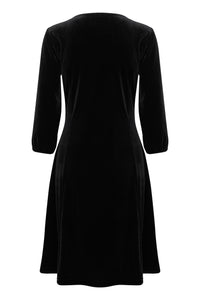 Fransa - Cassandra Black Velour Dress