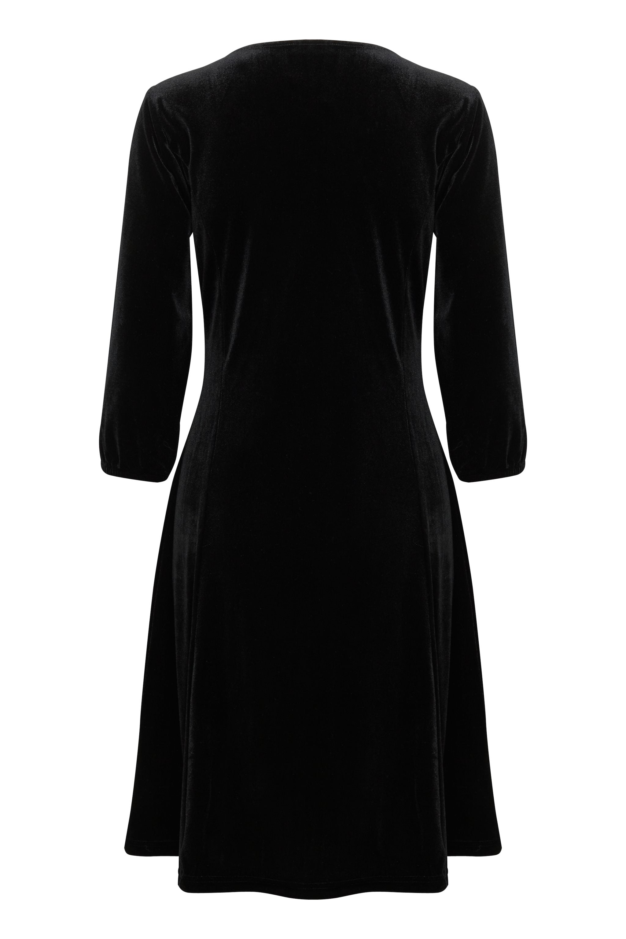 Fransa - Cassandra Black Velour Dress1