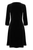 Fransa - Cassandra Black Velour Dress1