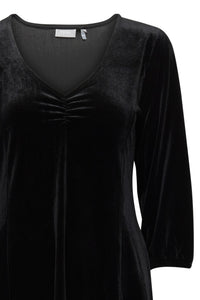 Fransa - Cassandra Black Velour Dress
