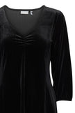 Fransa - Cassandra Black Velour Dress1
