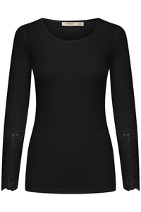 Fransa - Lace sleeve T-Shirt