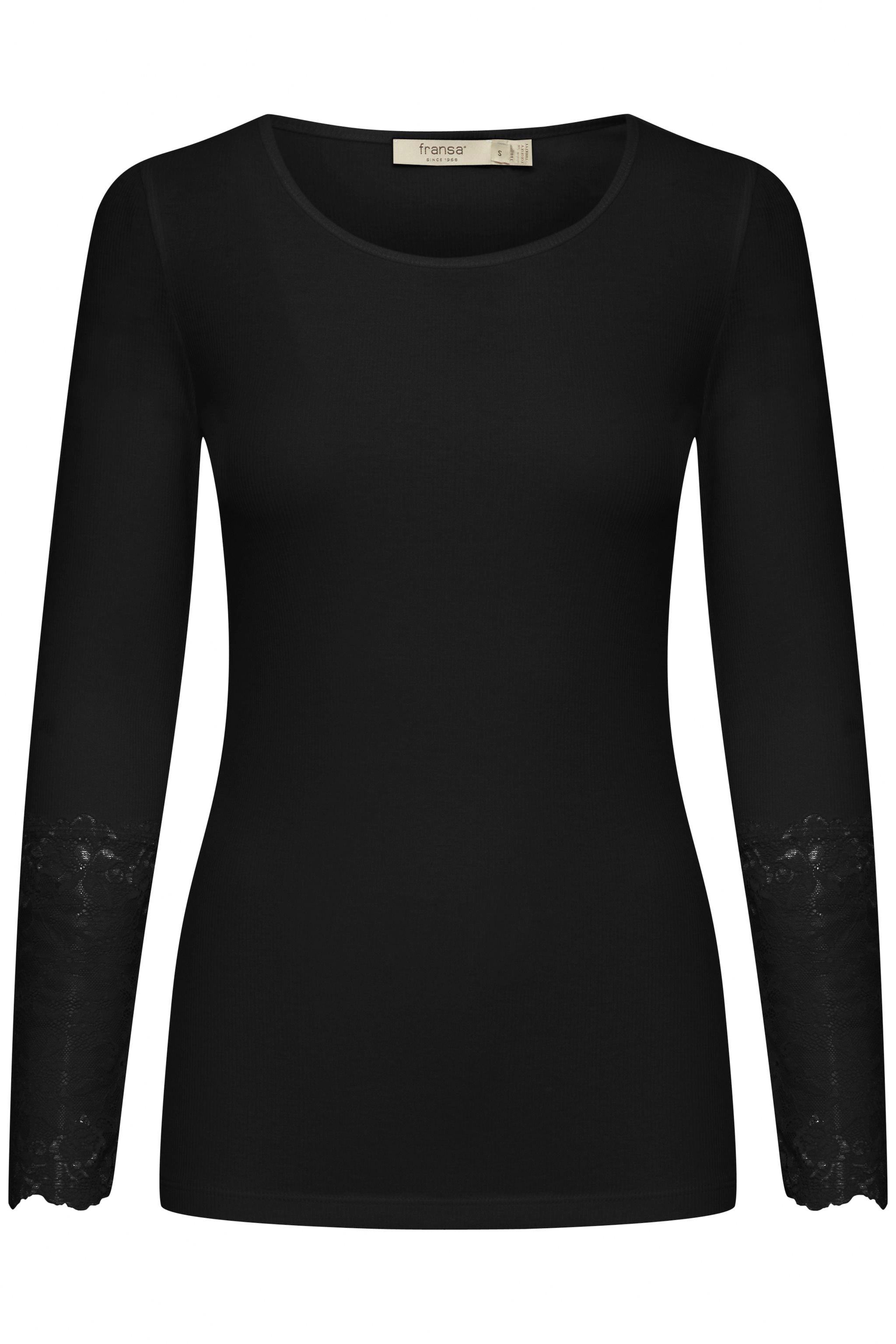 Fransa - Lace sleeve T-Shirt