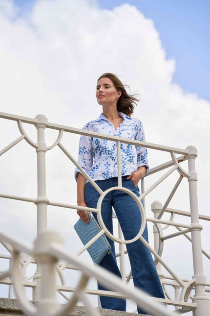 blueberry-ss26-womens-pleated-waist-printed-linen-shirt-blue-wisteria