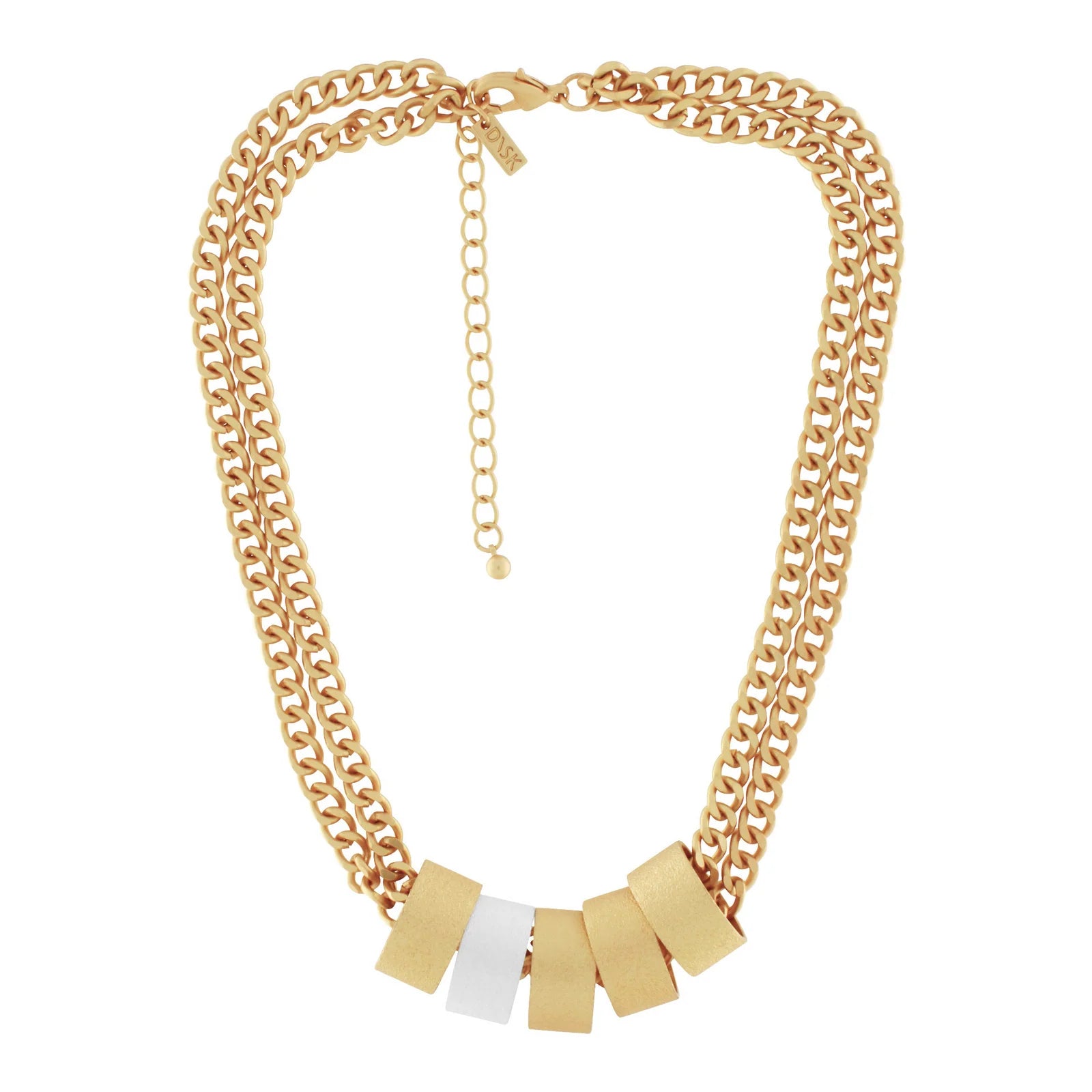 dnsk-anastazia-short-2-tone-multi-link-necklace-gold-plating