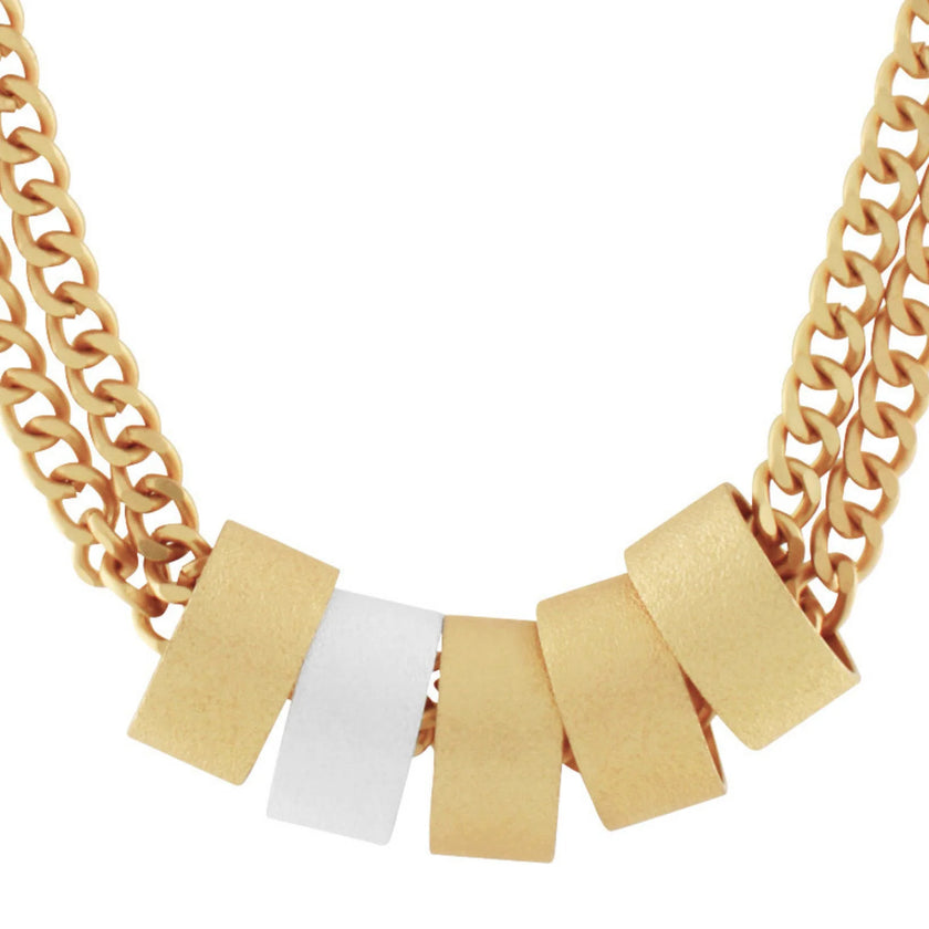 dnsk-anastazia-short-2-tone-multi-link-necklace-gold-plating