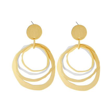 dnsk-elysian-2-tone-statement-earring-in-silver-plating-or-gold-plating