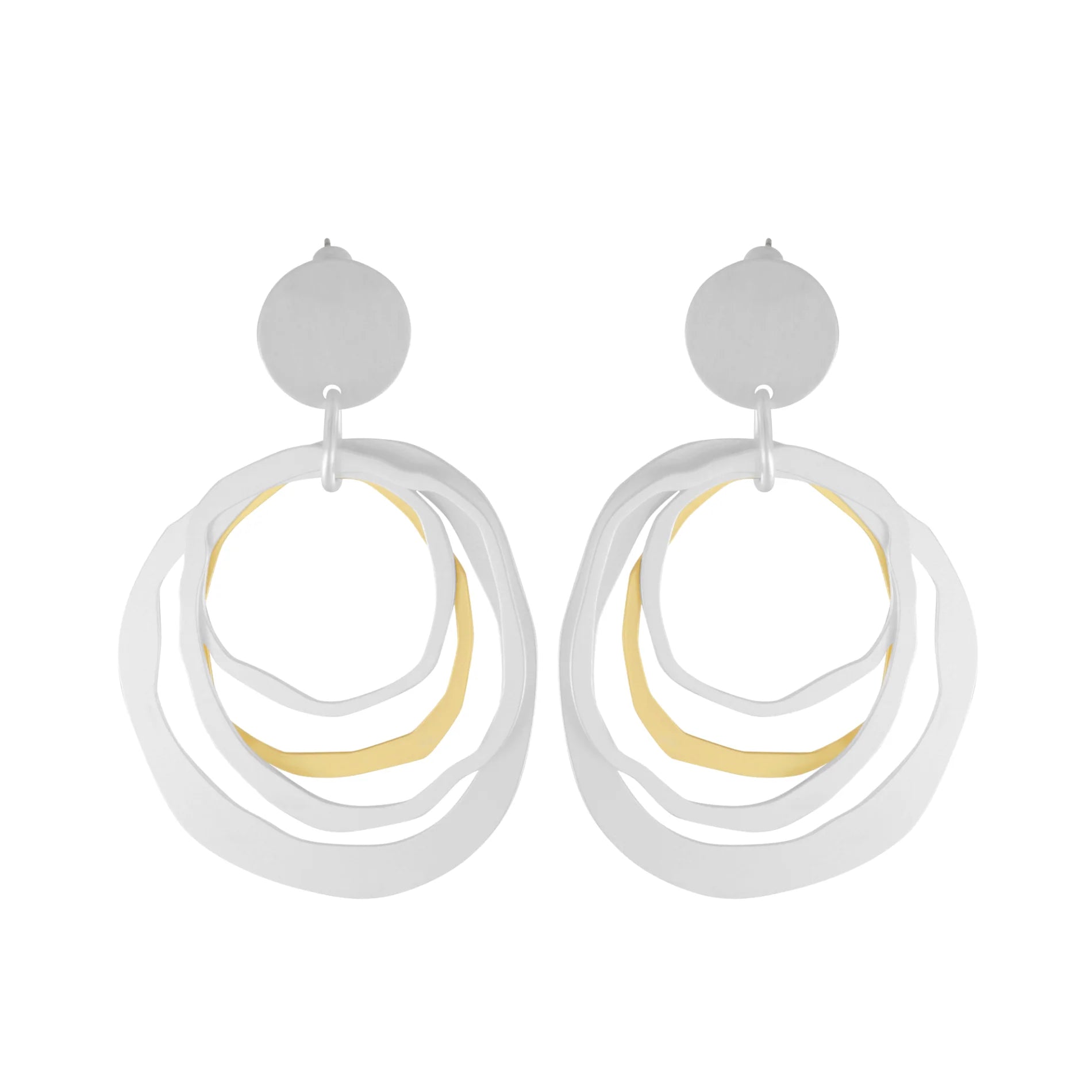 dnsk-elysian-2-tone-statement-earring-in-silver-plating-or-gold-plating