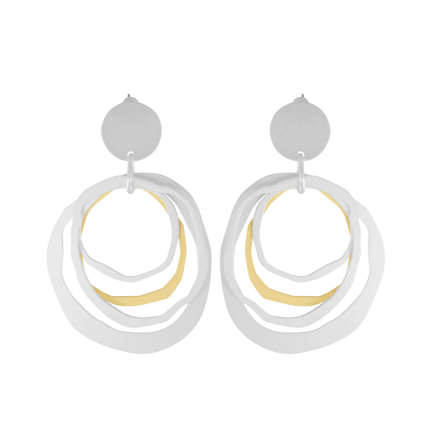 dnsk-elysian-2-tone-statement-earring-in-silver-plating-or-gold-plating