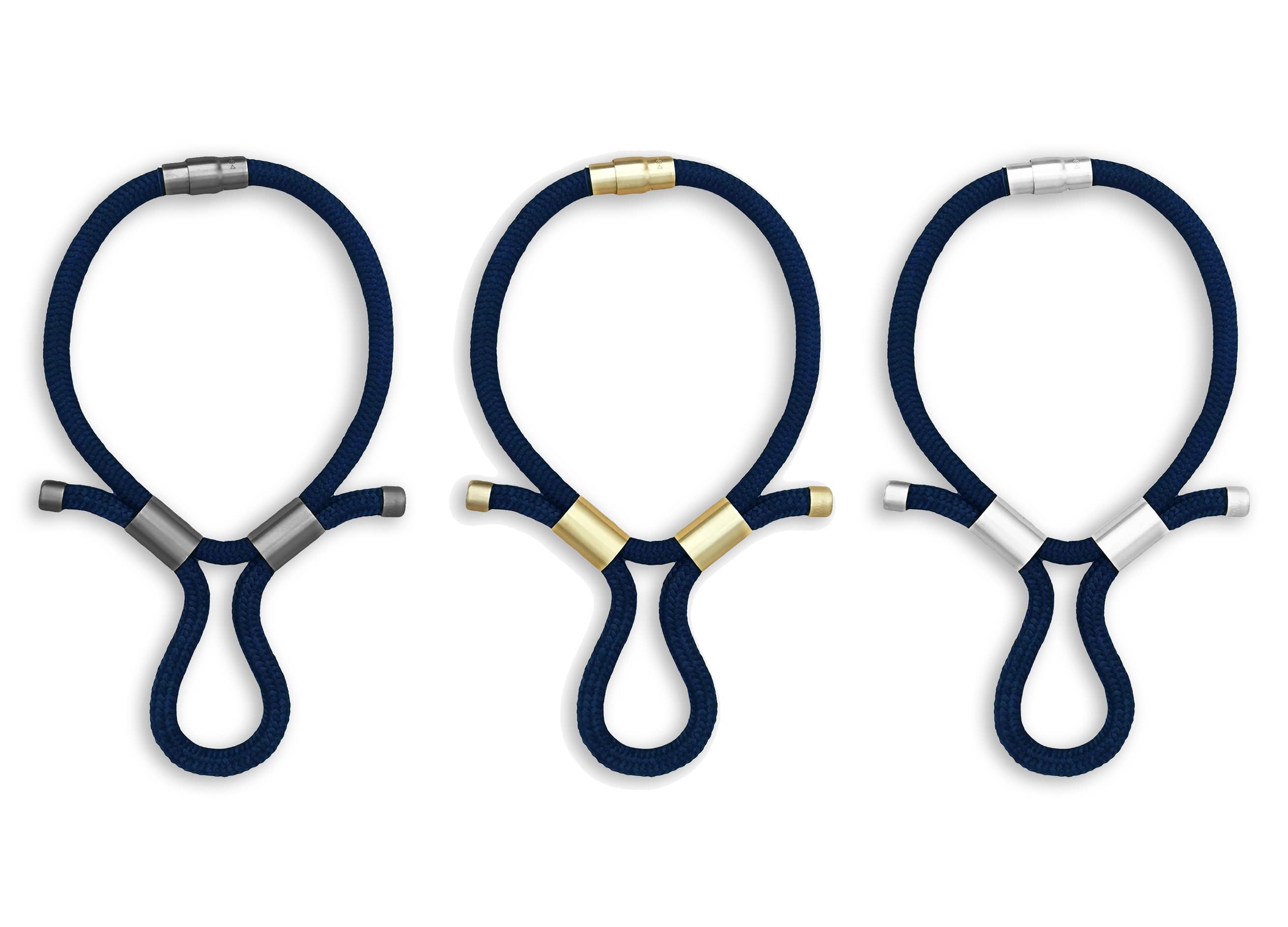 Carlotta Scarabeo NEPTUNE Multi Way Necklace - Black / Black / Satin Silver