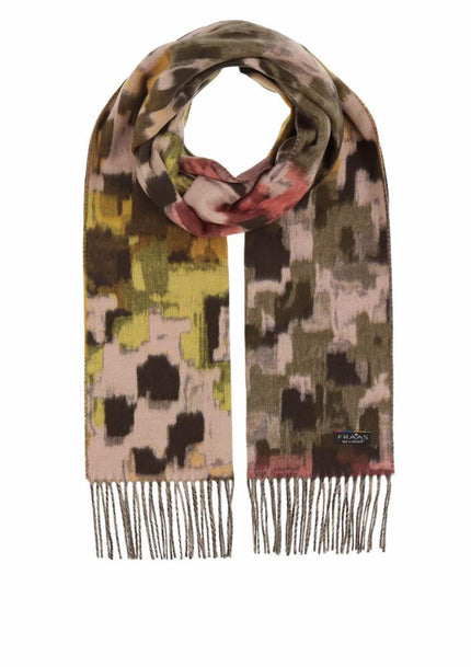 fraas-womens-cashmink-scarf-in-modern-geo-weave-safari-green