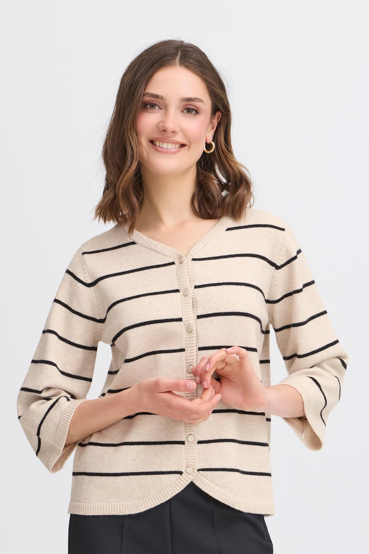 fransa-womens-bitte-cardigan-in-limestone-melange-mix