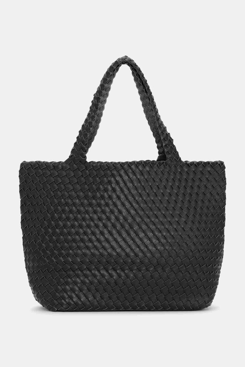 ilse-jacobsen-womens-reversible-tote-bag-braided-black-gun-metal