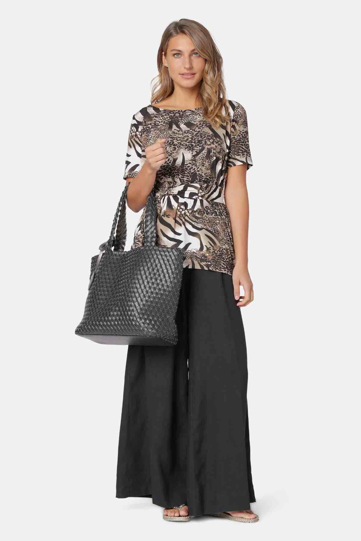 ilse-jacobsen-womens-reversible-tote-bag-braided-black-gun-metal