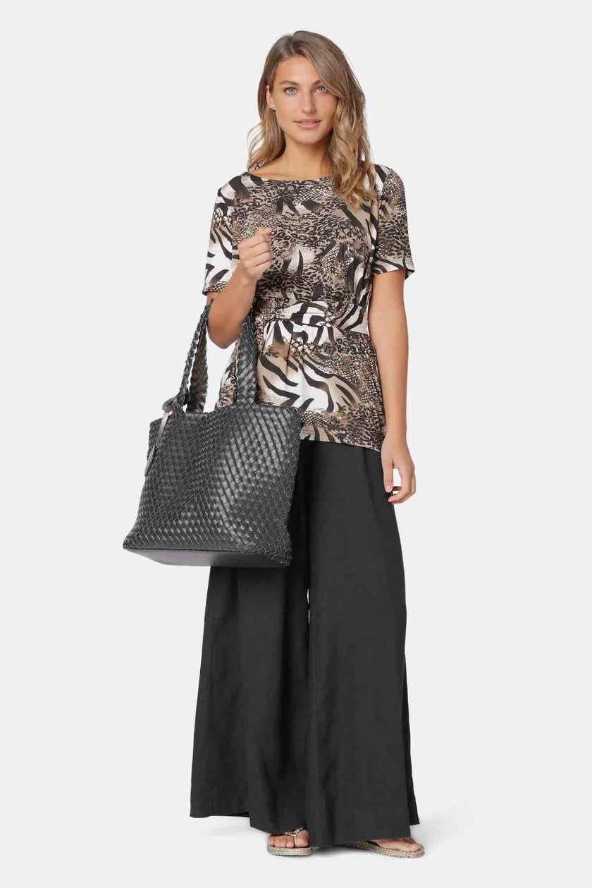 ilse-jacobsen-womens-reversible-tote-bag-braided-black-gun-metal