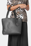 ilse-jacobsen-womens-reversible-tote-bag-braided-black-gun-metal