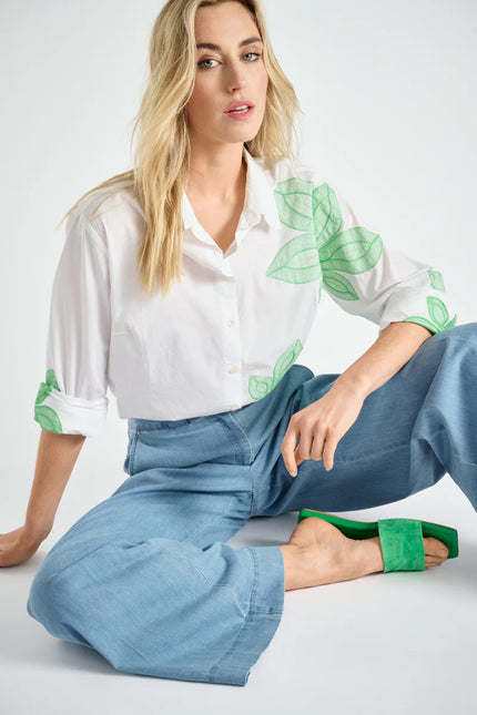 marie-mero-womens-white-shirt-with-green-flower-bl55-wht