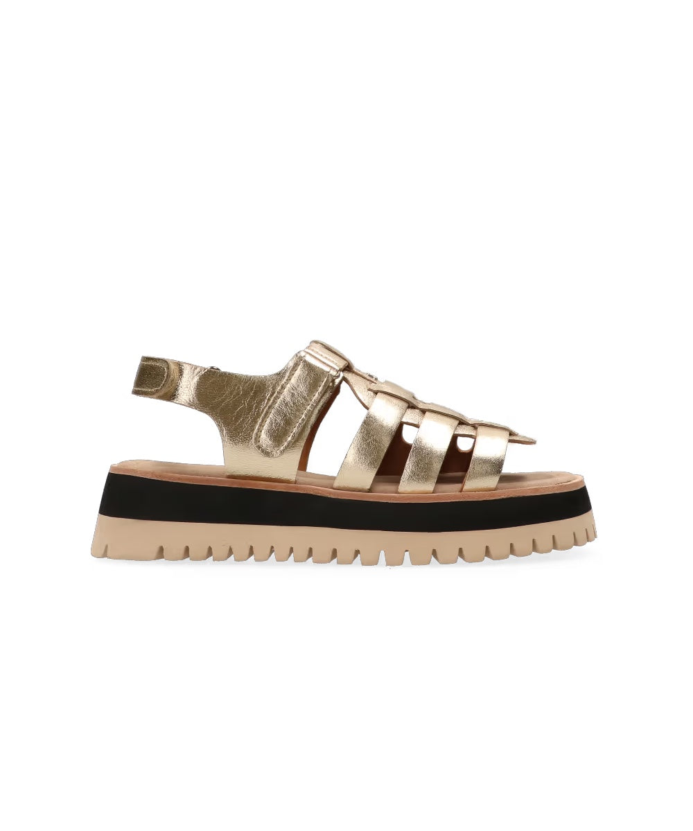 Maruti-Women-logan-Leather-Gold-Sandals