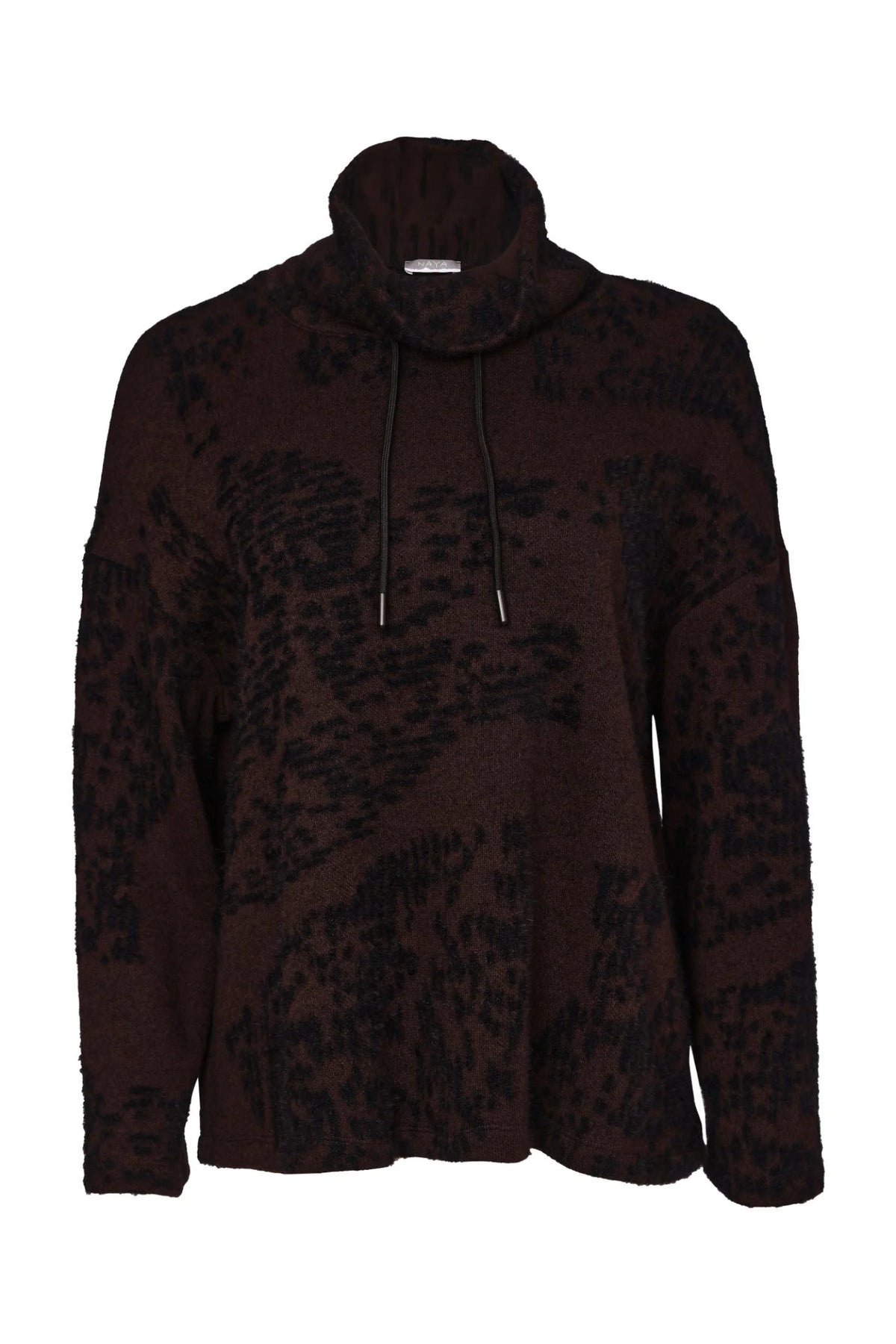 naya-aw26-womens-clothing-naw26238-flocked-placement-print-high-neck-knit-top-1-at-Kings-Road-Fashions-Leighton-Buzzard-UK