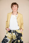 Neirami - Women's Midi Jacket in Golden Pelleovo