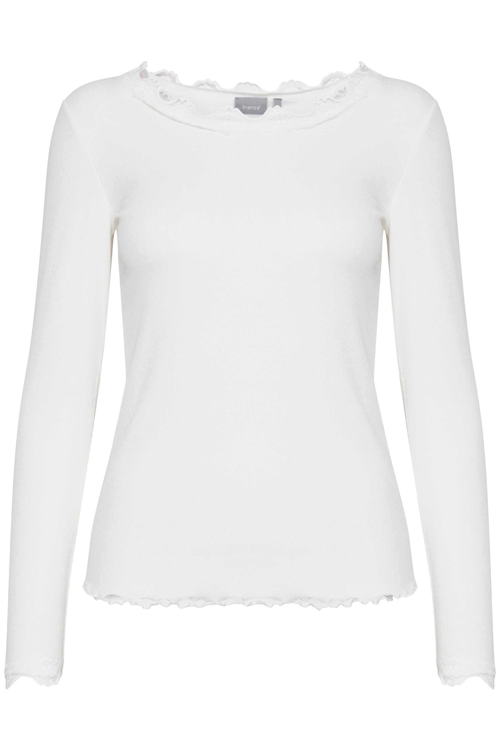 Fransa - Lace Trim Top Hizamond 2  - Antique