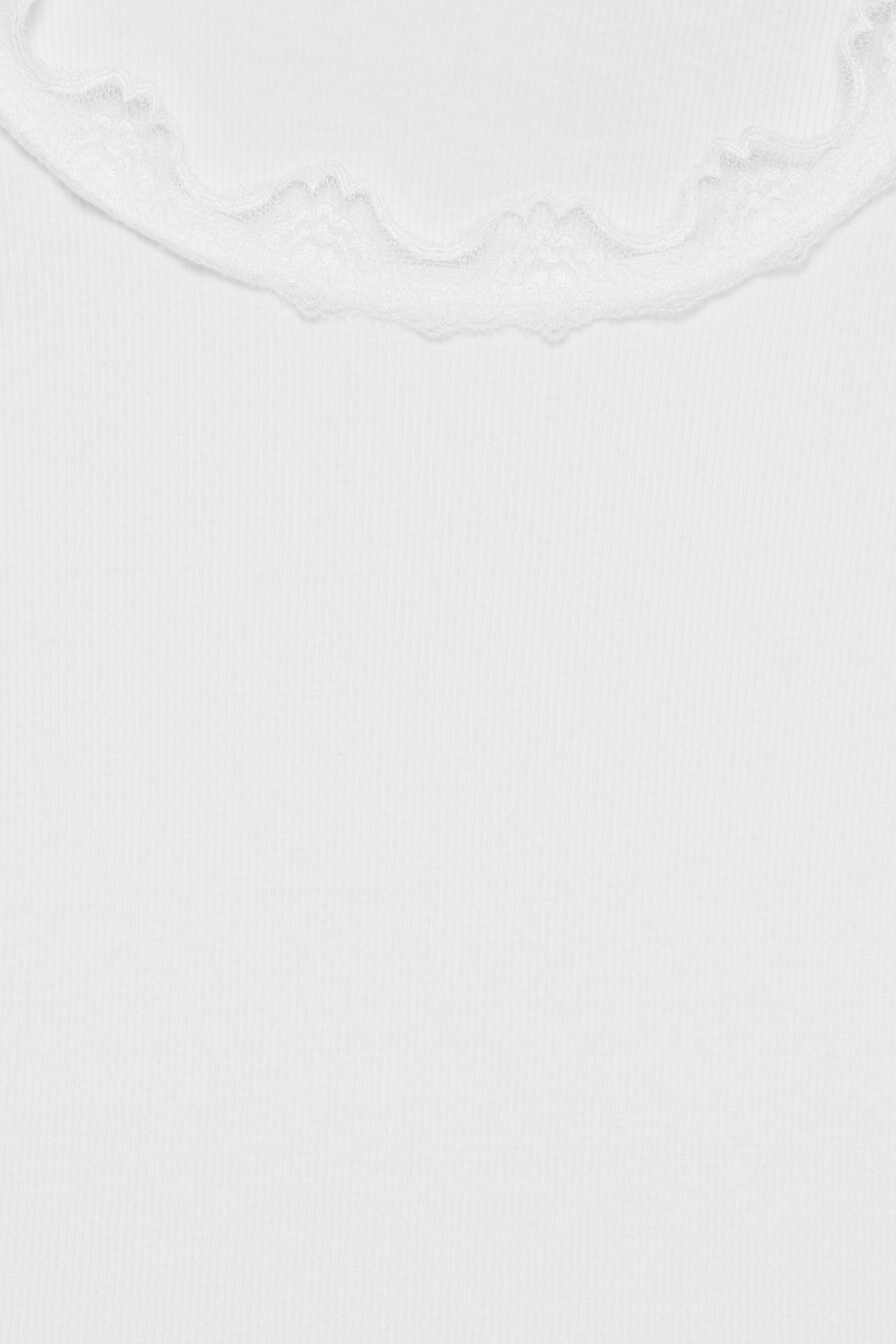 Fransa - Lace Trim Top Hizamond 2  - Antique