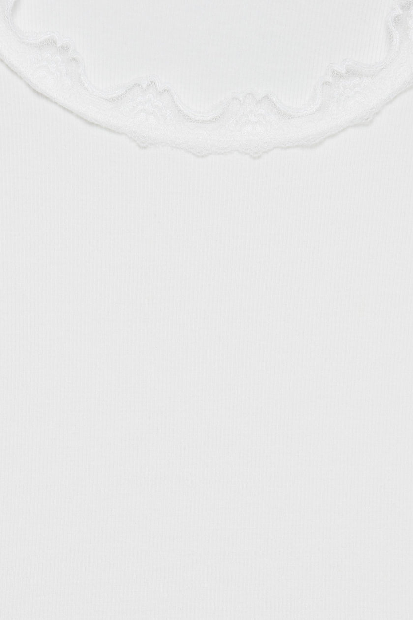 Fransa - Lace Trim Top Hizamond 2  - Antique