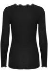 Fransa - Lace Trim Top - Black