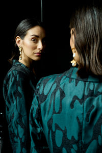Fransa - Ponderosa Pine Jacquard Cropped Jacket