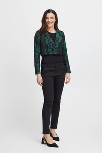 Fransa - Ponderosa Pine Jacquard Cropped Jacket