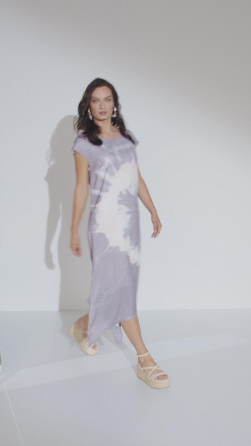 Naya - Tie Dye Placement Print Dress