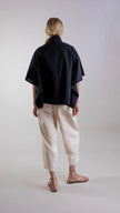 psophia-ss26-womens-v-panel-mandarin-collar-fluid-shirt