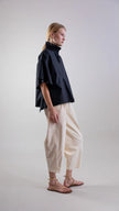 psophia-ss26-womens-v-panel-mandarin-collar-fluid-shirt