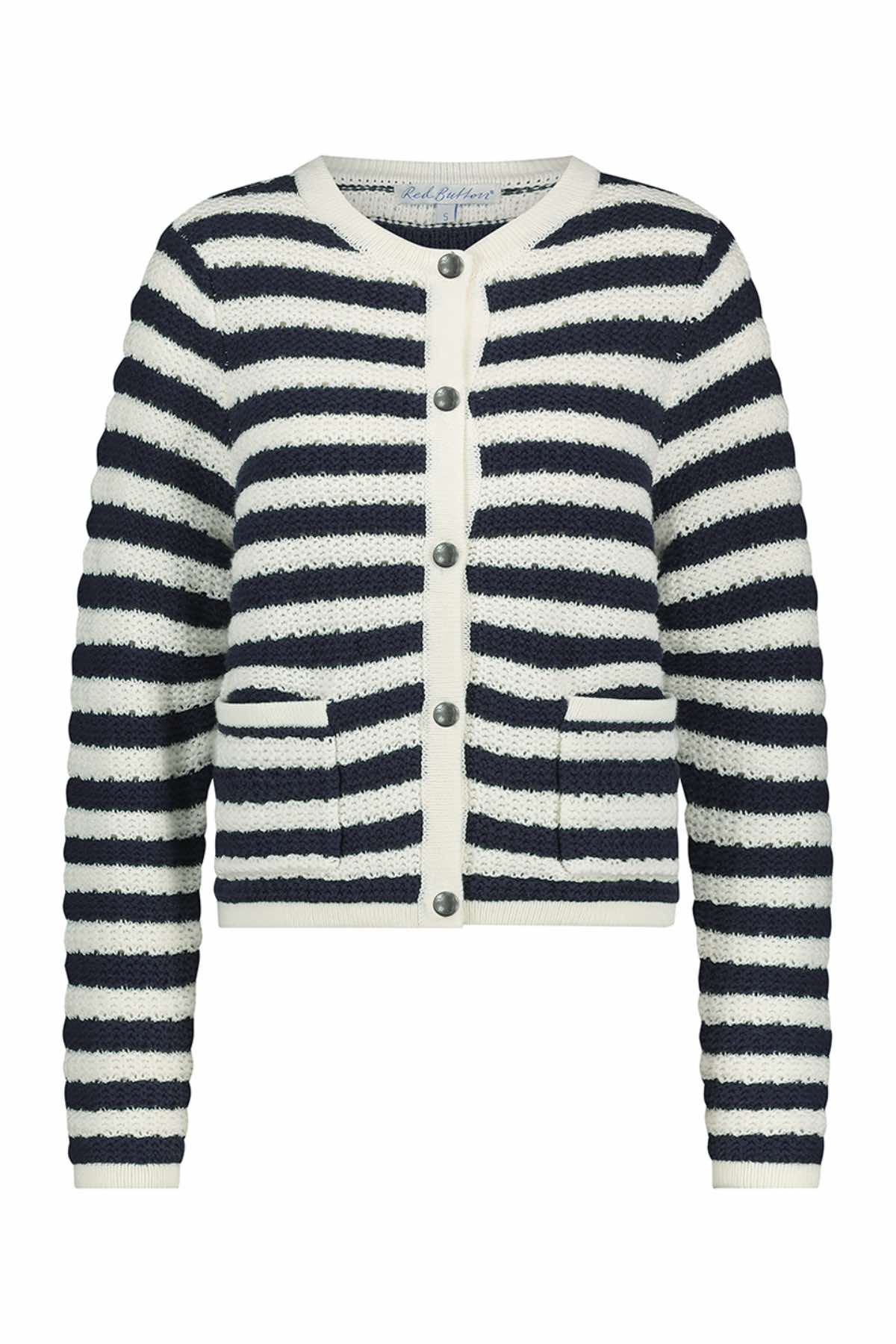 red-button-danelle-stripe-ecru-navy-srb4527
