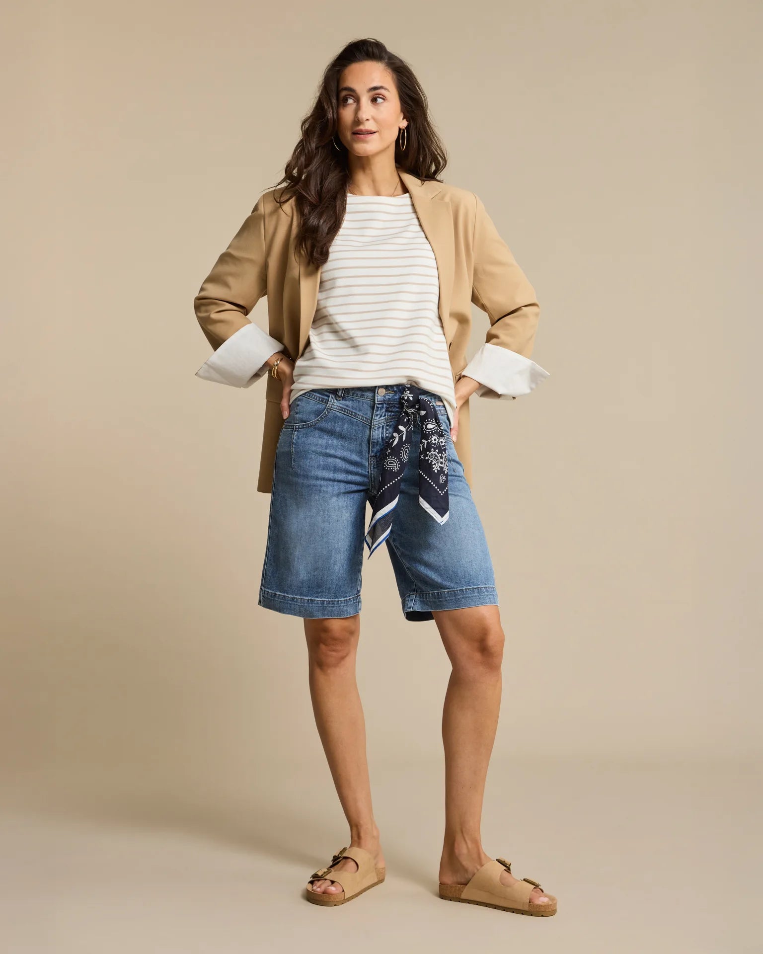 red-button-womens-terry-stripe-short-sleeve-pebble-srb4754