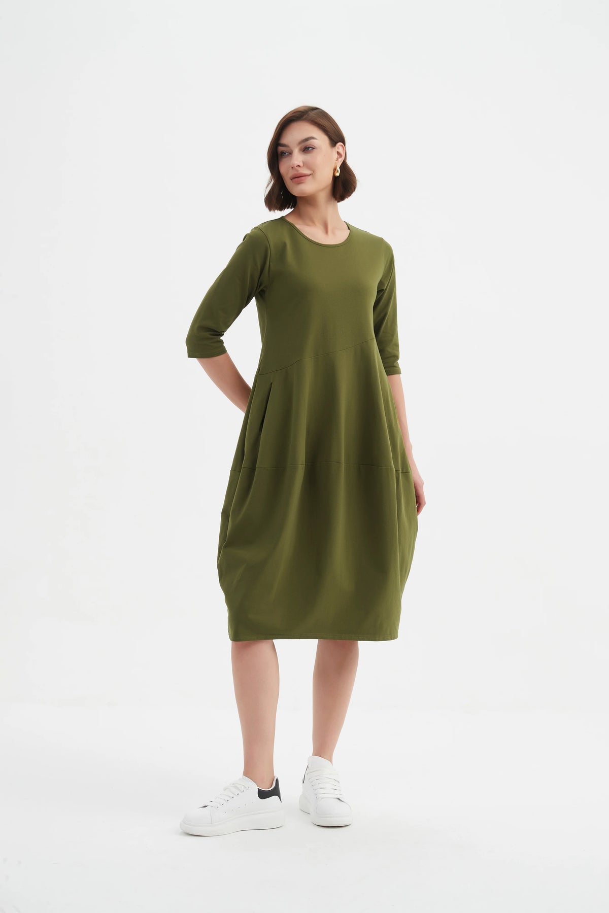 tirelli-womens-diagonal-seam-winter-dress-25d3611-khaki