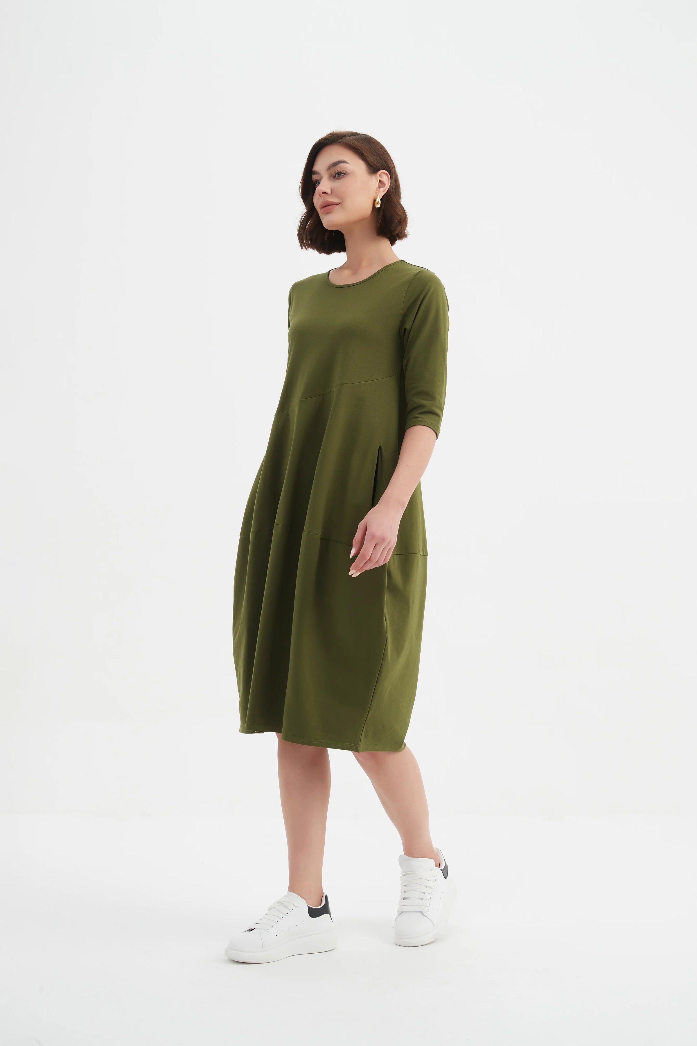 tirelli-womens-diagonal-seam-winter-dress-25d3611-khaki