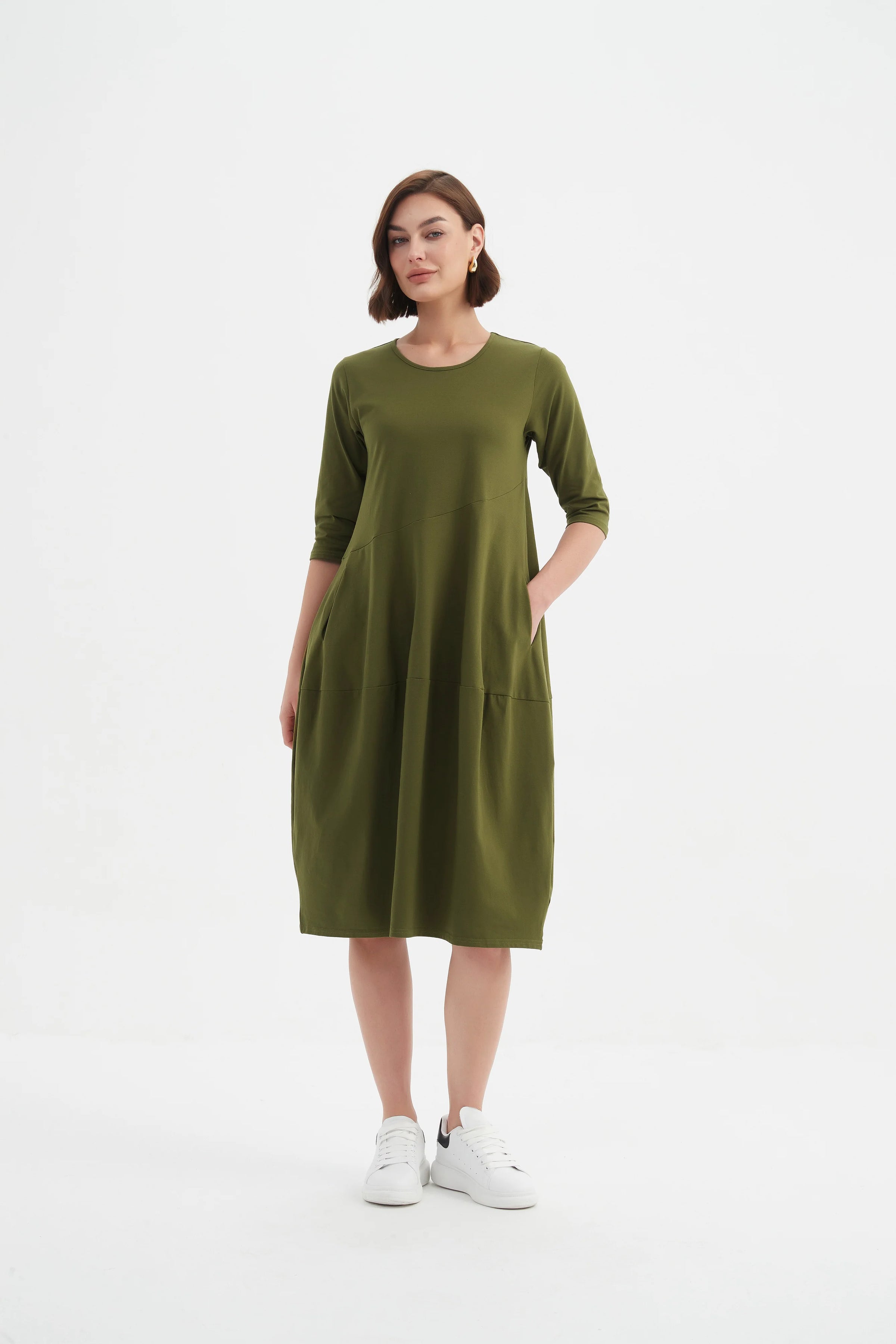 tirelli-womens-diagonal-seam-winter-dress-25d3611-khaki