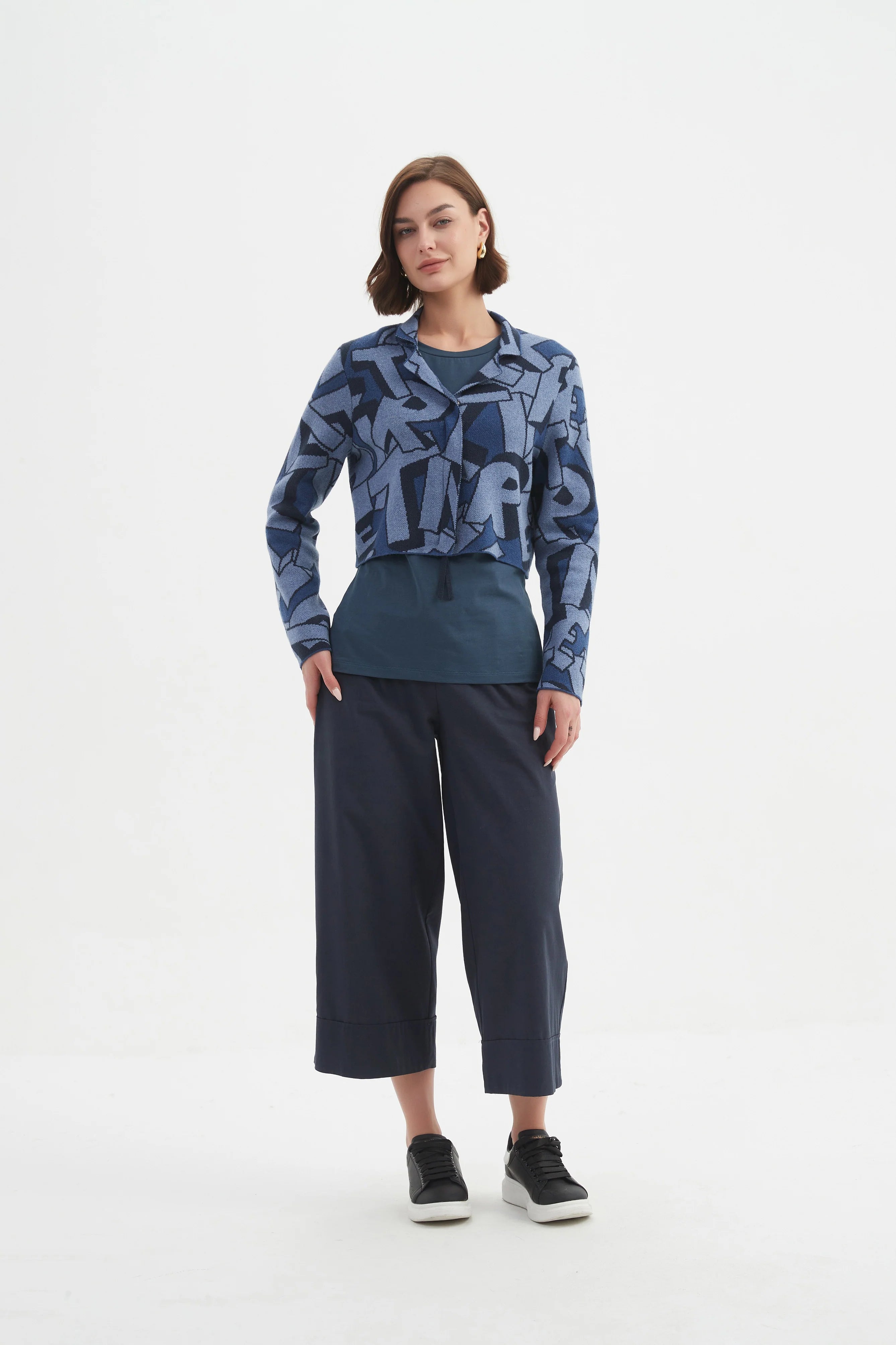 tirelli-womens-letterblock-zip-cardigan-25k3597-blue