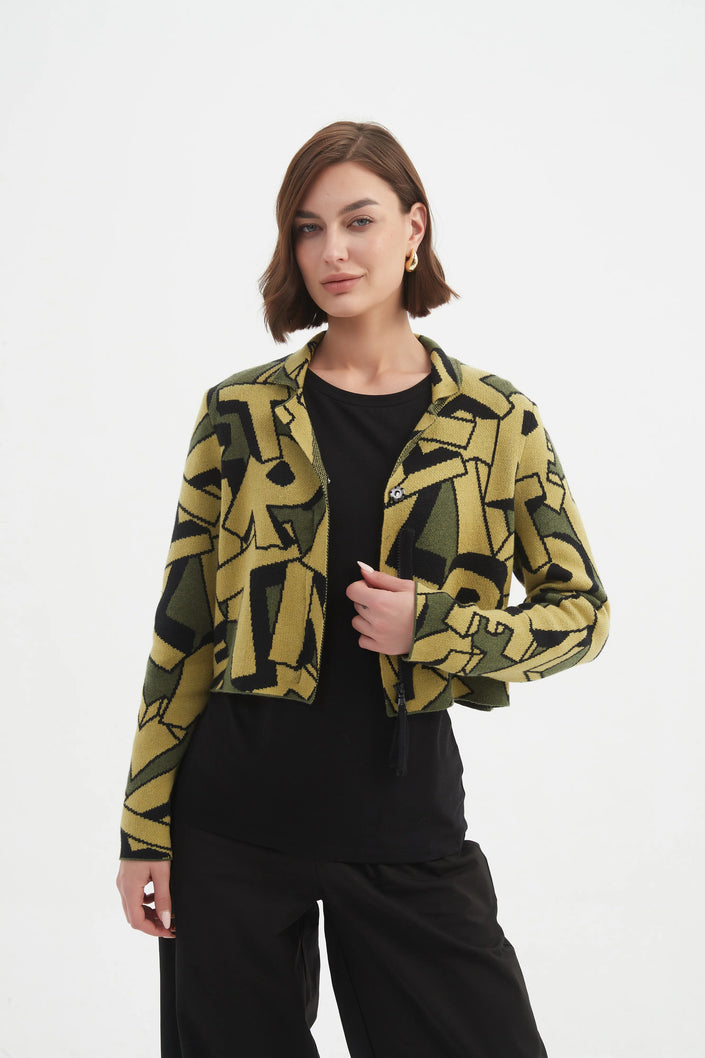 tirelli-womens-letterblock-zip-cardigan-25k3597-green