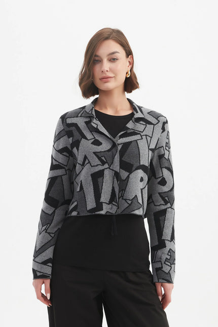 tirelli-womens-letterblock-zip-cardigan-25k3597-grey