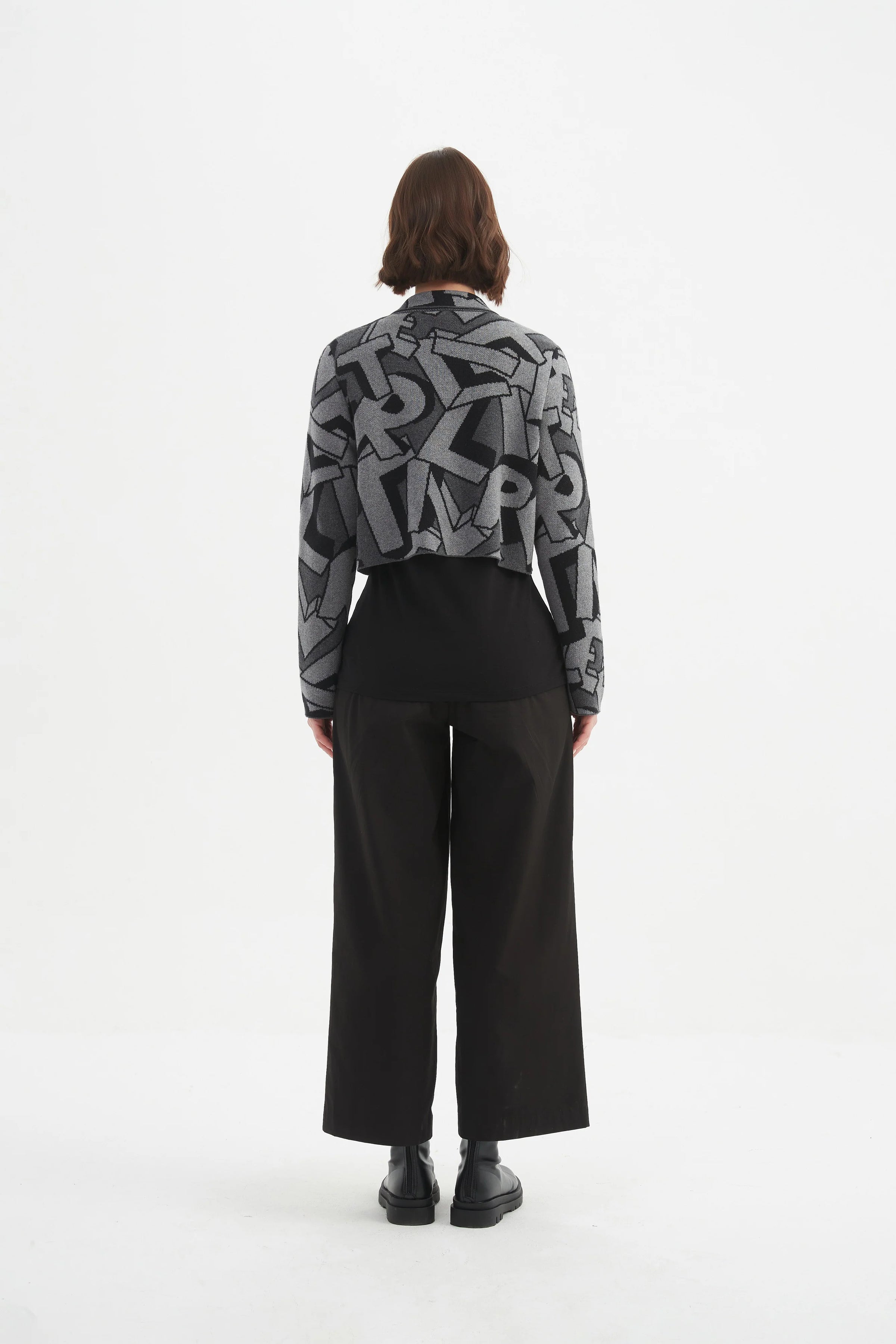 tirelli-womens-letterblock-zip-cardigan-25k3597-grey