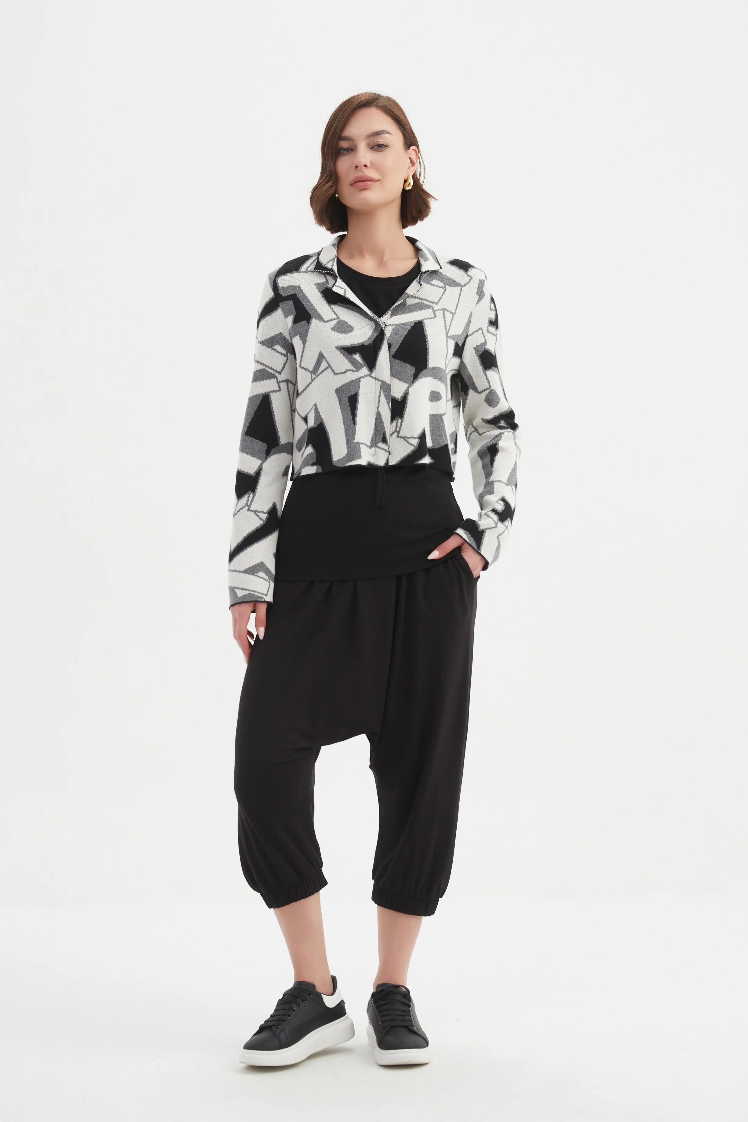 tirelli-womens-letterblock-zip-cardigan-25k3597-white